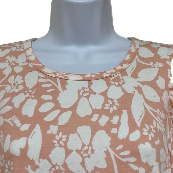 Parker Orange Floral Poppy Top Small Short Puff Sleeves Ruffles NWT $178 MSRP - Picture 3 of 10
